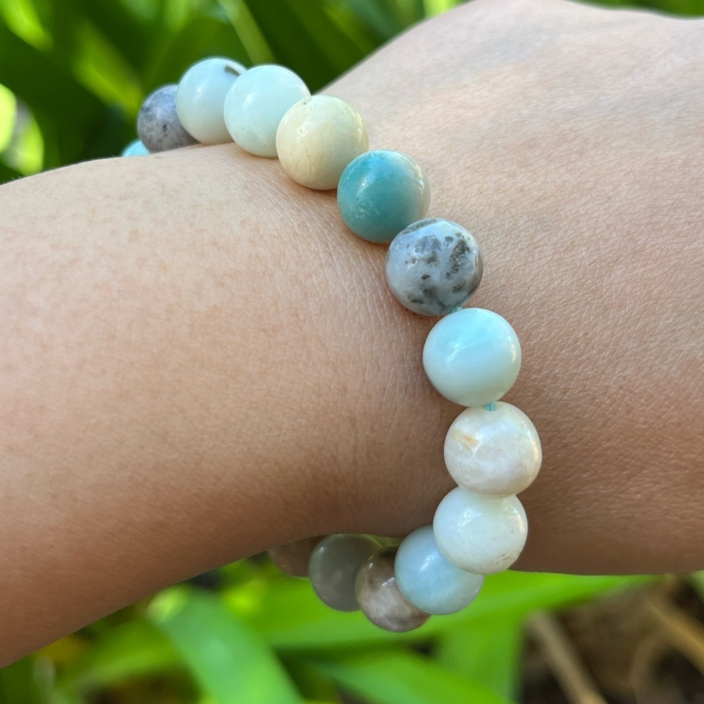 10mm stretchable Carribean calcite bracelet‎ 0155